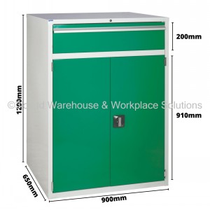 Euroslide Storage Cabinet 1 Drawer & Cupboard 1200mm